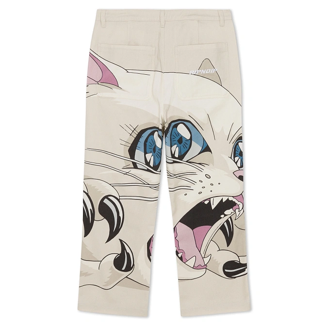 Брюки RIPNDIP Metal Claw Wide Leg Pants Bone