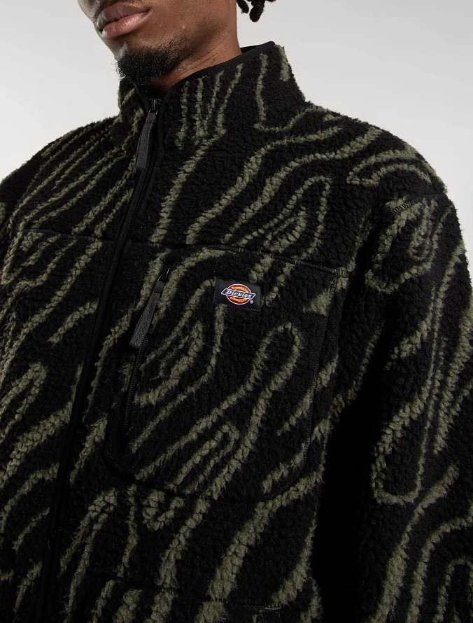 Куртка флисовая Dickies Mount Hope Printed Fleece Black
